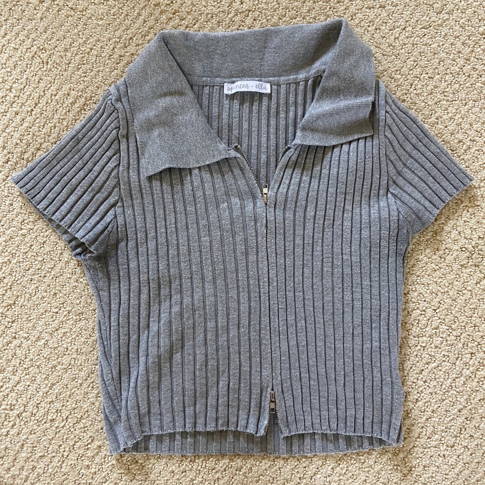 spencer ella zip-up top